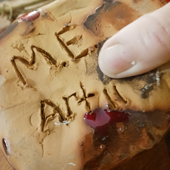 Coffee mug with M.E. engraved on bottom. Very cool looking mug ships next day - Picture 3 of 7